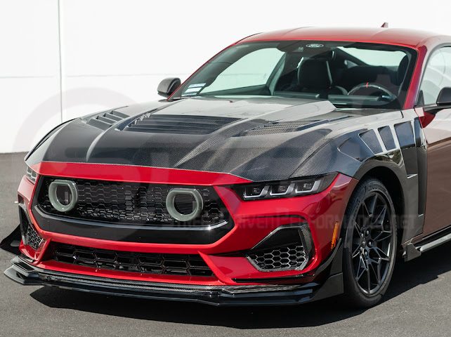 2024-UP FORD MUSTANG ECOBOOST & GT | GTV STYLE FRONT UPPER GRILLE LED AIR INTAKES